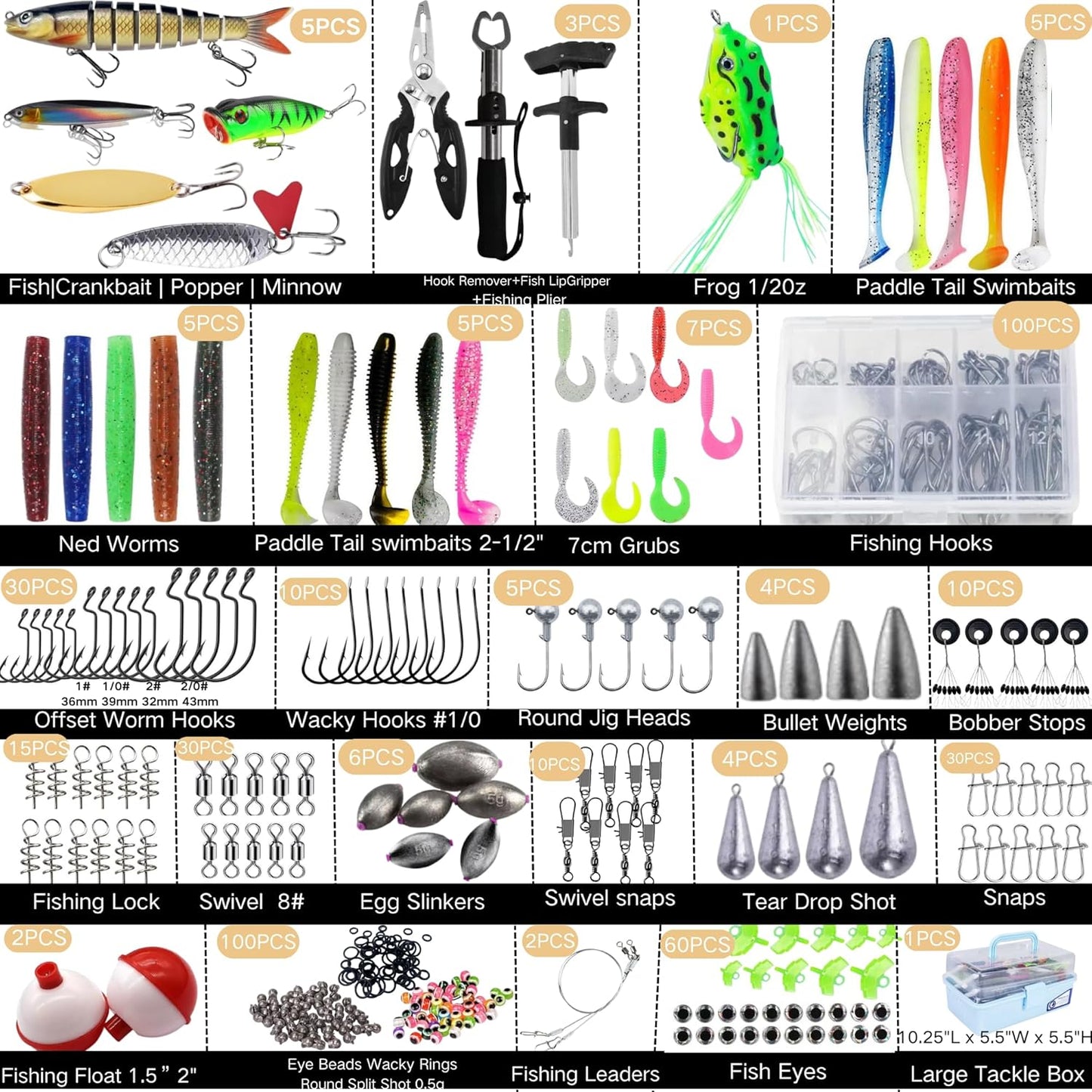 Large 3-Layer Fishing Tackle Box